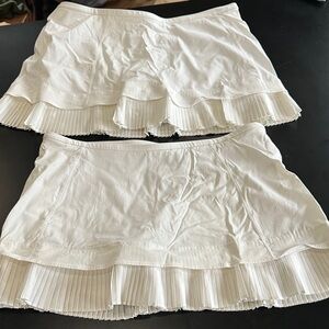 Lululemon Women's White tennis Pleated Hem Skirt Sz M